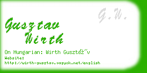 gusztav wirth business card